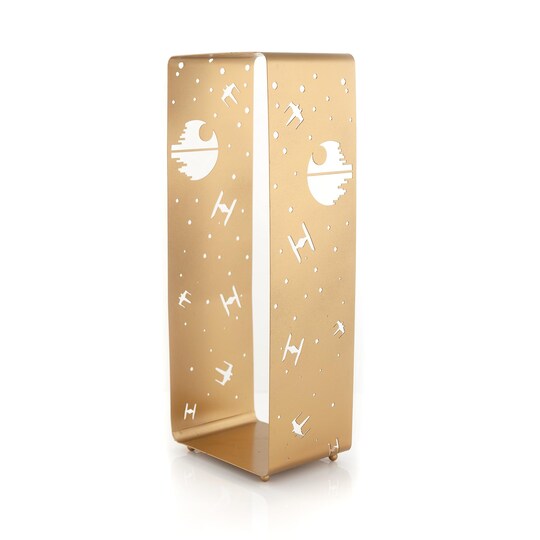 Star Wars; Star Wars Gold Stamped Lantern | Battle Of The Death Star | 12 Inches Tall; Category:Candle Lanterns; Image:1